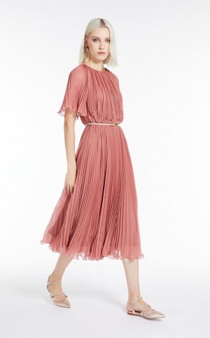 ANTIQUE ROSE MaxMara Sable Georgette Dresses | MMR593353