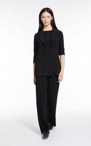 BLACK MaxMara Blazer In Stretch Jersey Blazers | MMR594094