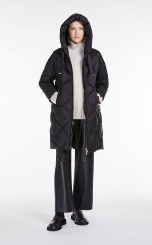 BLACK MaxMara Coated Fabric Trousers | MMR593805