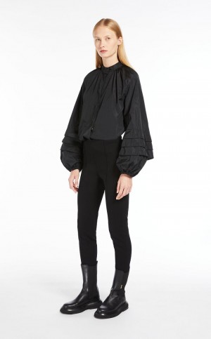 BLACK MaxMara Feminine In Silk Taffeta Blouses | MMR593631