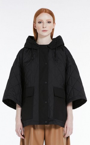 BLACK MaxMara Showerproof Fabric Capes | MMR593964