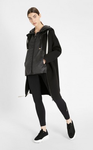 BLACK MaxMara Travel Jacket In Water-resistant Technical Canvas Padded | MMR594005
