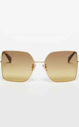 BROWN ORANGE MaxMara Metal Sunglasses | MMR594287