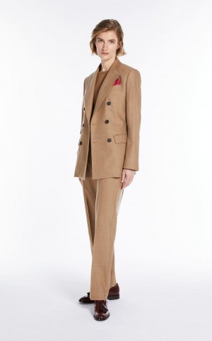 CAMEL MaxMara Lightweight Wool Knitwear | MMR593437