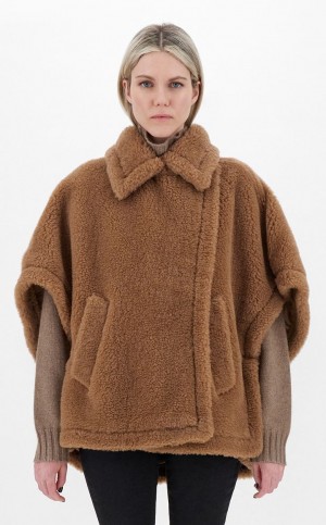 CAMEL MaxMara Teddy Fabric Capes | MMR593962