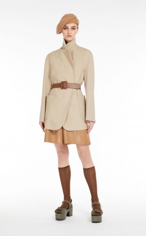 CLAY MaxMara Wrap In Wool Jackets | MMR594063