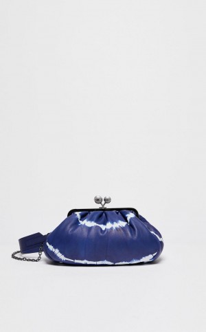 CORNFLOWER BLUE MaxMara Nappa Leather Pasticcino Weekend Bag | MMR594157