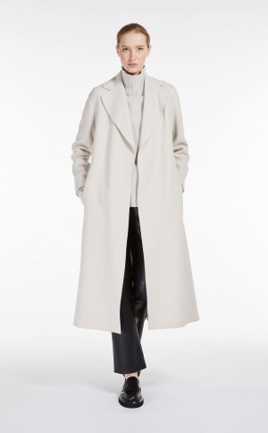 ECRU MaxMara Wool And Cashmere Polo-neck Knitwear | MMR593443