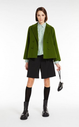 GREEN MaxMara Double-breasted In Wool Jackets | MMR594095