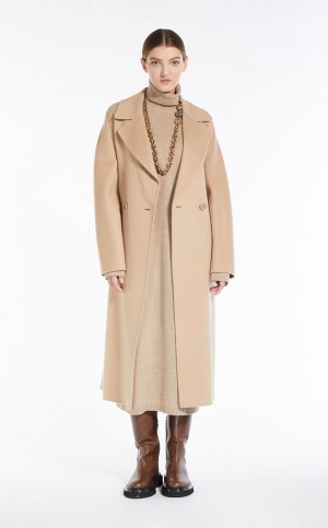 HONEY MaxMara Wool Belted Coats | MMR593857