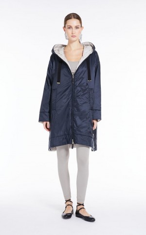 MIDNIGHTBLUE MaxMara Reversible Water-repellent Canvas Jacket Padded | MMR594010