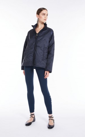 MIDNIGHTBLUE MaxMara Water-repellent Canvas Jacket Padded | MMR594008