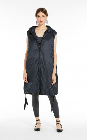 MIDNIGHTBLUE MaxMara Water-resistant Technical Canvas Gilet Padded | MMR593978