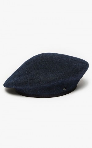 MIDNIGHTBLUE MaxMara Wool Felt Beret Hat | MMR594321