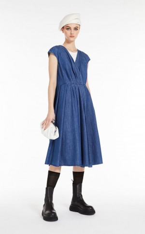 NAVY MaxMara Denim Wrap Dresses | MMR593391