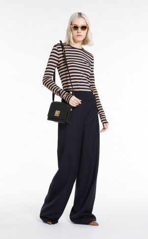 NAVY MaxMara Slim-fit Viscose Jersey T-shirts | MMR593632