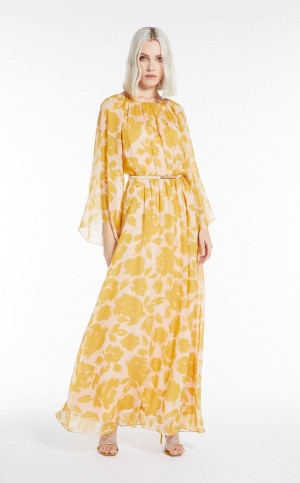 OCHRE MaxMara Printed Georgette Dresses | MMR593381