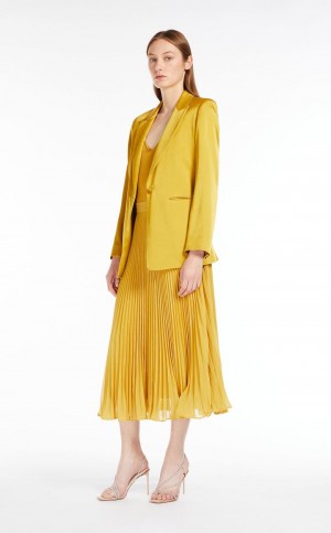 OCHRE MaxMara Viscose Crepon Blouses | MMR593551