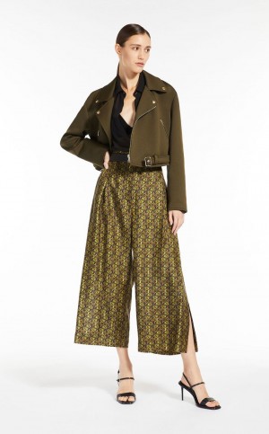 OLIVE GREEN MaxMara Short Jersey Jackets | MMR594083