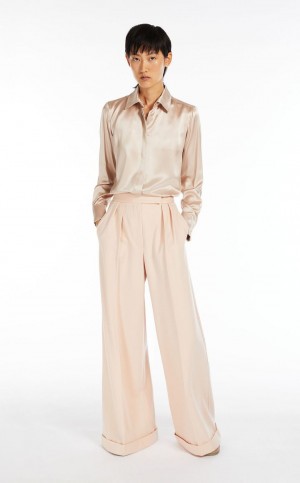 PINK MaxMara Soft Silk Blouses | MMR593569