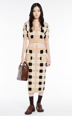 POWDER MaxMara Knit With Small Pockets Skirts | MMR593687