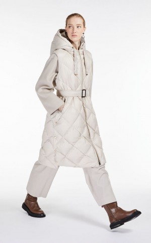 SAND MaxMara Gilet In Quilted Water-resistant Canvas Padded | MMR593987