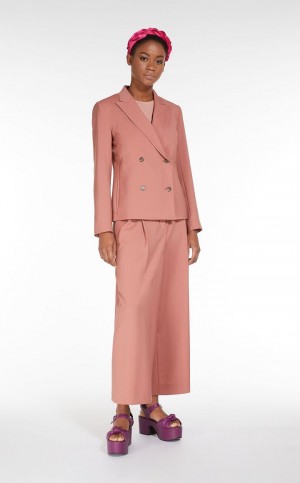TERRA COTTA MaxMara Double-breasted In Wool Fabric Suit | MMR593497