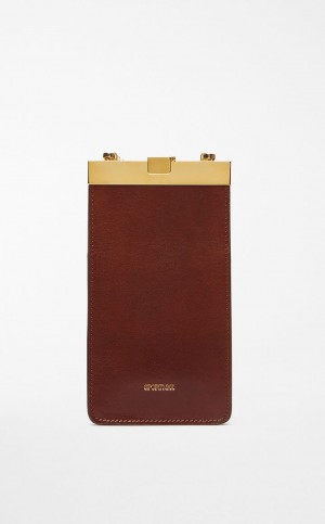 TOBACCO MaxMara Mini Leather Lizzie Sportmax Bag | MMR594176
