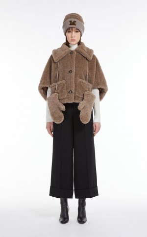 TURTLEDOVE MaxMara Teddy Fabric Boxye Capes | MMR593954
