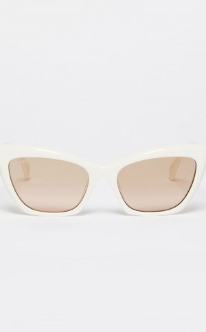WHITE MaxMara Cat-eye Sunglasses | MMR594295