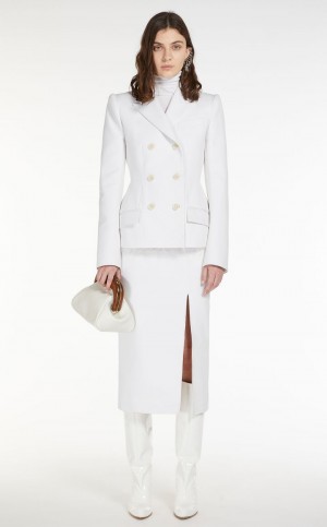 WHITE MaxMara Small Leather Bouba Sportmax Bag | MMR594181